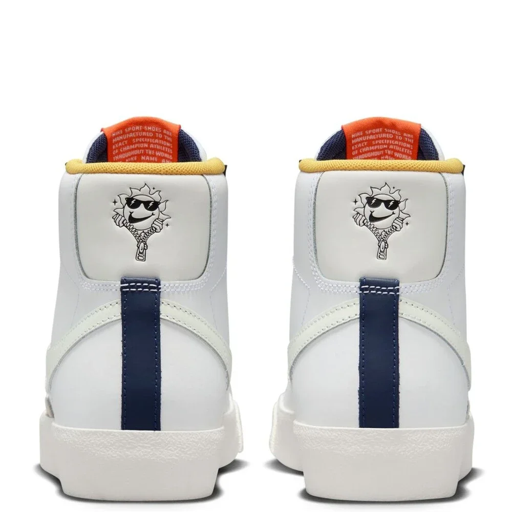 Nike Blazer Mid '77 FN6966-100 Sneaker Kids 7 White Navy Lifestyle Shoes RHS8235 - Picture 4 of 15